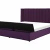 Velvet Bed With Storage Bench Purple NOYERS Various Sizes