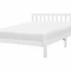 Wooden Bed White FLORAC Various Sizes