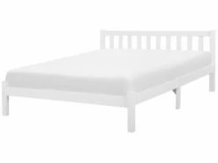 Wooden Bed White FLORAC Various Sizes