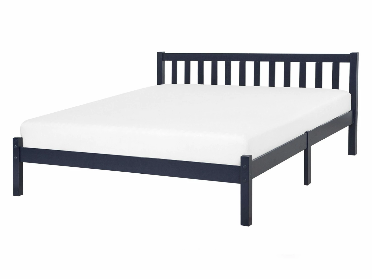 Wooden Bed Navy Blue FLORAC Various Sizes