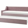 Velvet EU Single Trundle Bed Pink MONTARGIS
