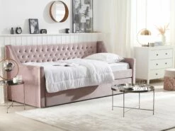 Velvet EU Single Trundle Bed Pink MONTARGIS 12 Velvet EU Single Trundle Bed Pink MONTARGIS -Cheap Bed Linings Store undef src sa picid 798312 type whitesh image