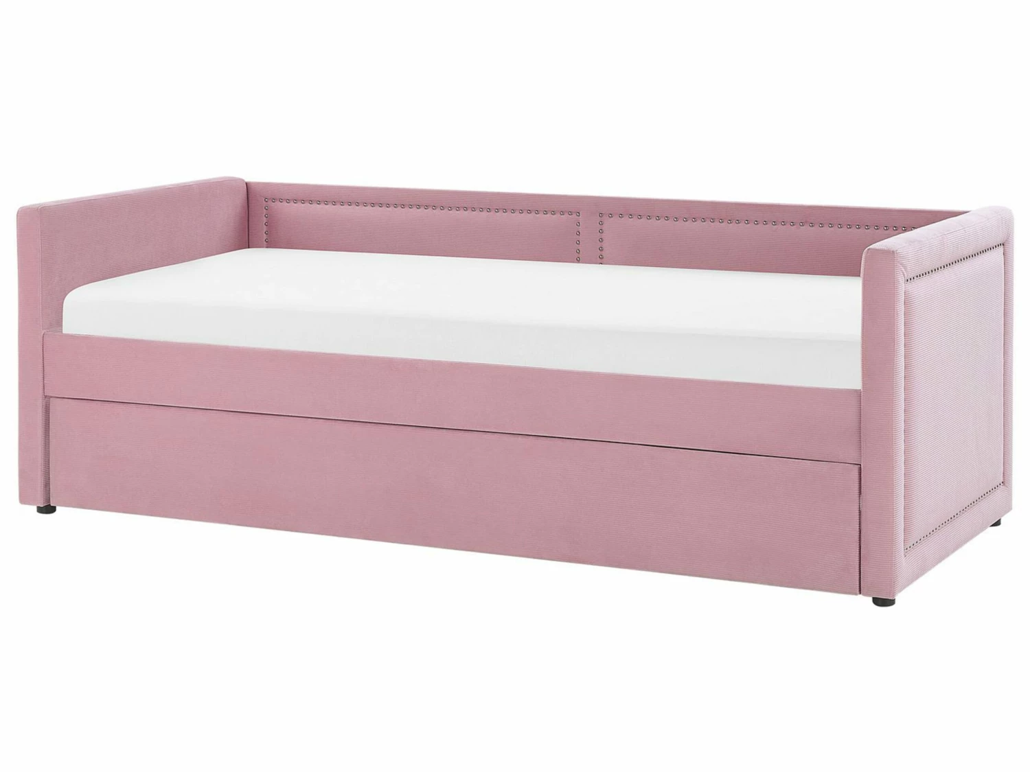 Velvet EU Single Trundle Bed Pink MIMIZAN 7 Velvet EU Single Trundle Bed Pink MIMIZAN - Image 7
