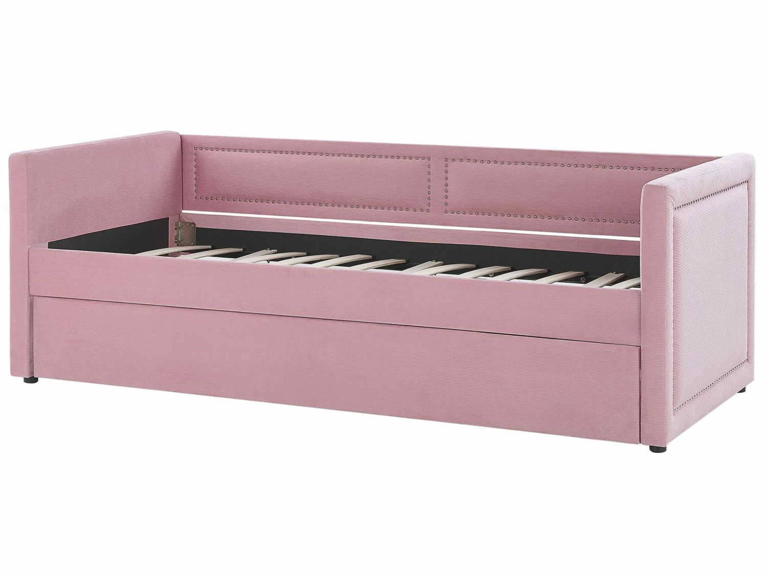 Velvet EU Single Trundle Bed Pink MIMIZAN 8 Velvet EU Single Trundle Bed Pink MIMIZAN - Image 8
