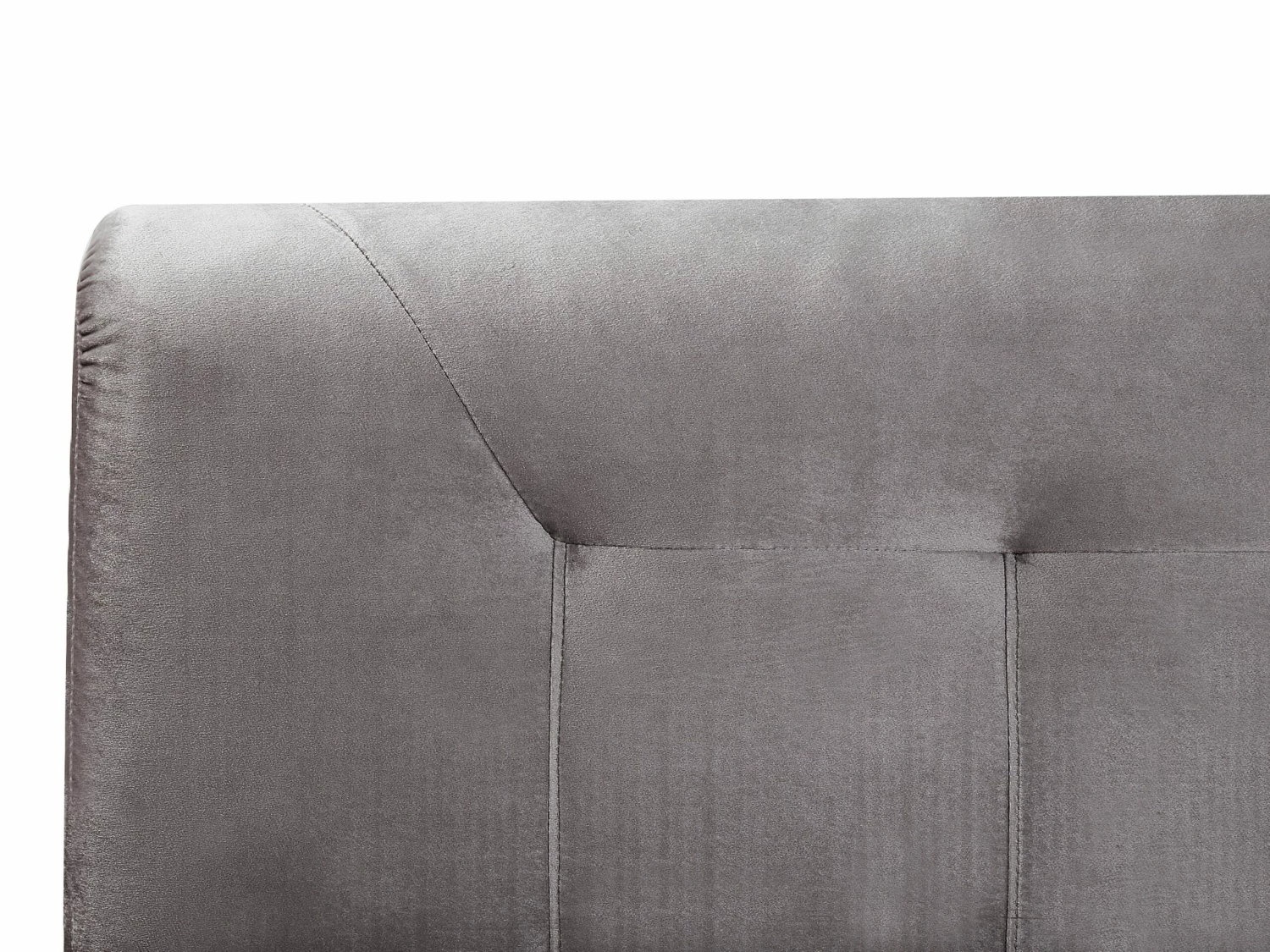 Velvet Divan Bed Grey MARQUISE Various Sizes - Image 5
