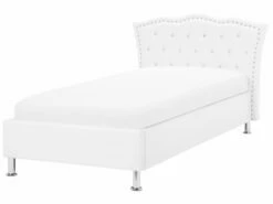Faux Leather EU Single Size Ottoman Bed White METZ -Cheap Bed Linings Store undef src sa picid 799457 type whitesh image