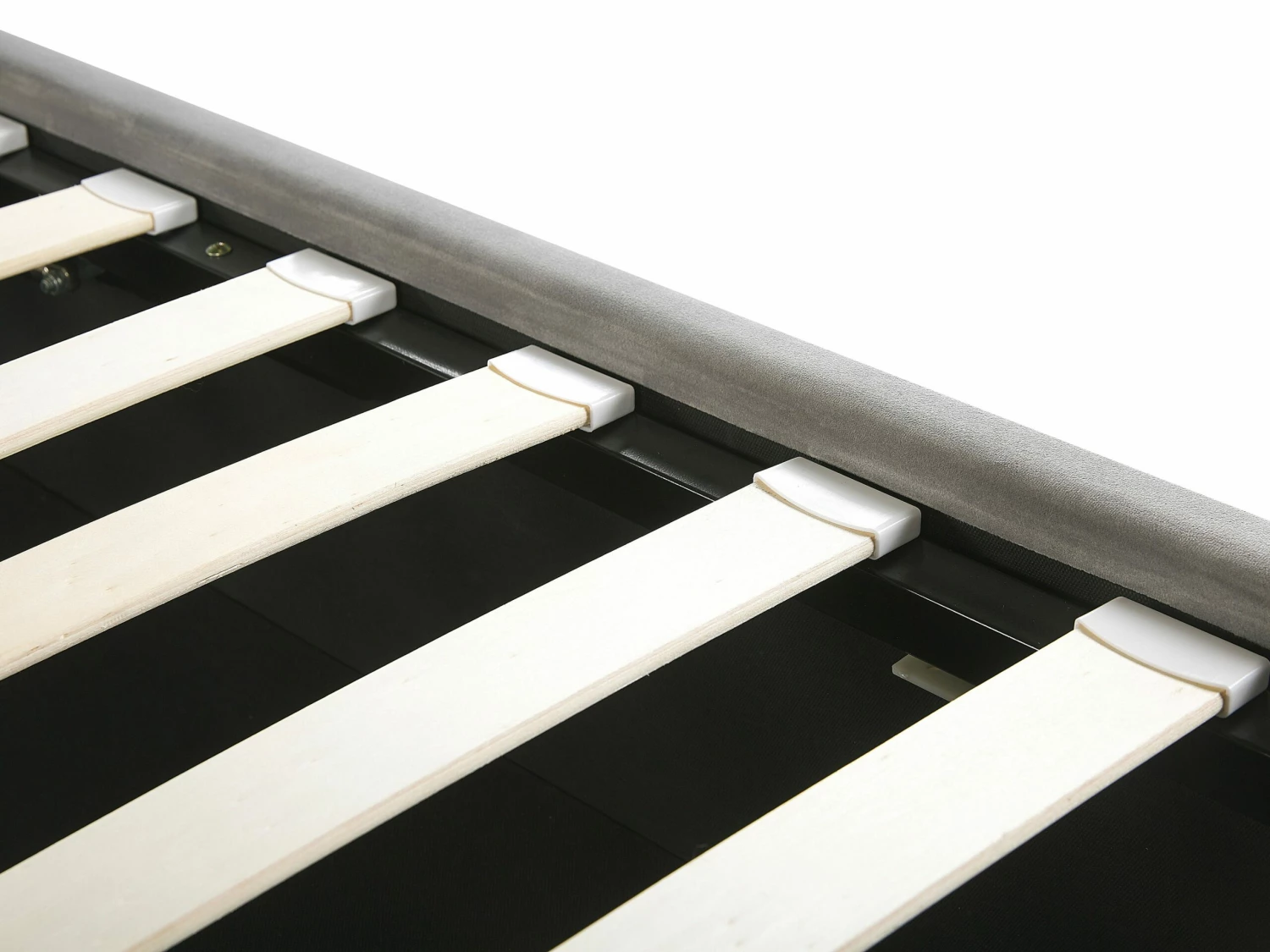 Velvet Ottoman Bed Grey SEZANNE Various Sizes - Image 10