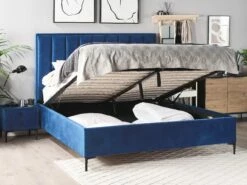 Velvet Ottoman Bed Blue SEZANNE Various Sizes -Cheap Bed Linings Store undef src sa picid 800062 type whitesh image