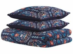 Cotton Duvet Cover Set Oriental Pattern Dark Blue MADRONA Various Sizes -Cheap Bed Linings Store undef src sa picid 803112 type whitesh image