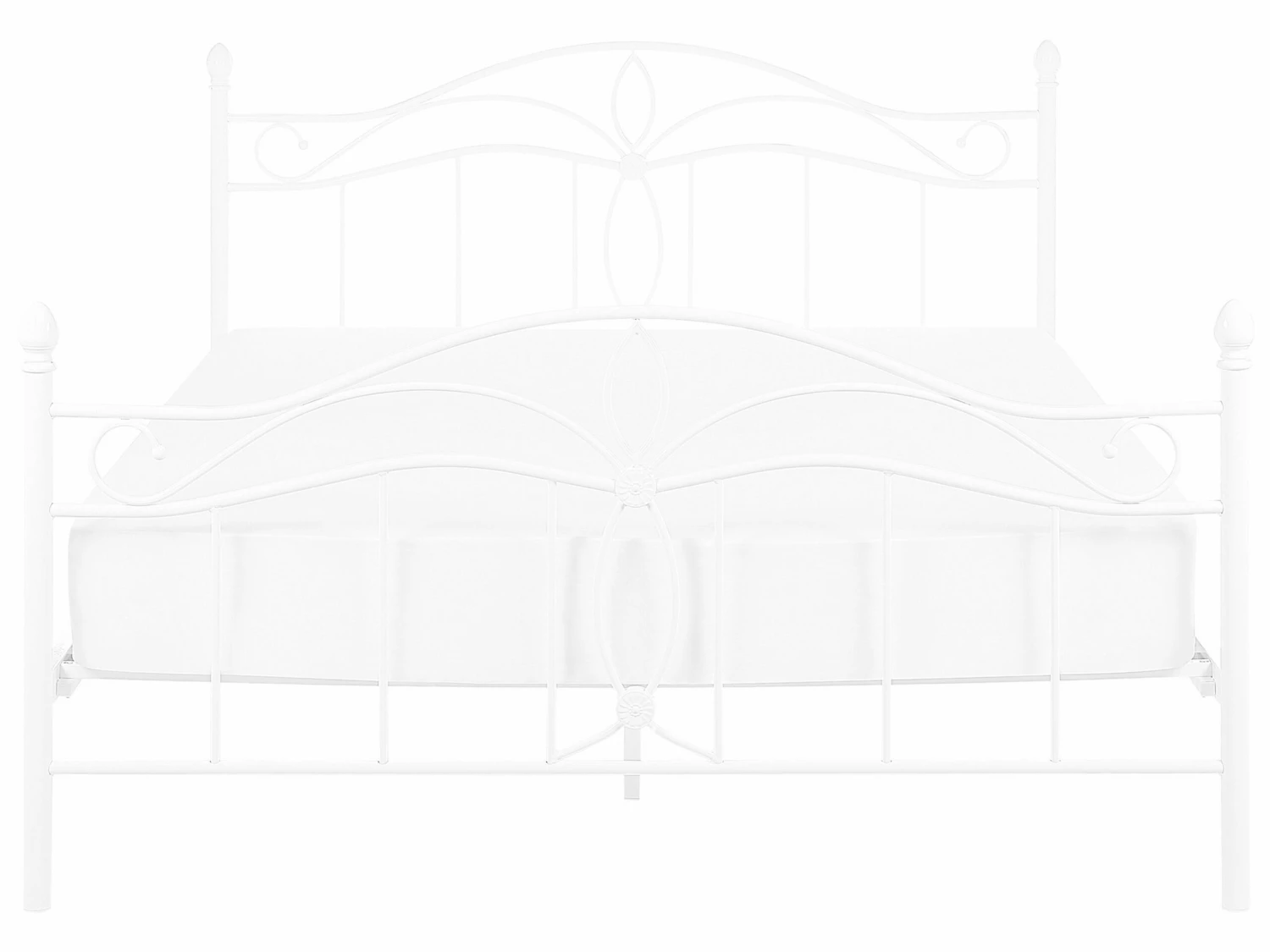 Metal Bed White ANTLIA Various Sizes 4 Metal Bed White ANTLIA Various Sizes - Image 4