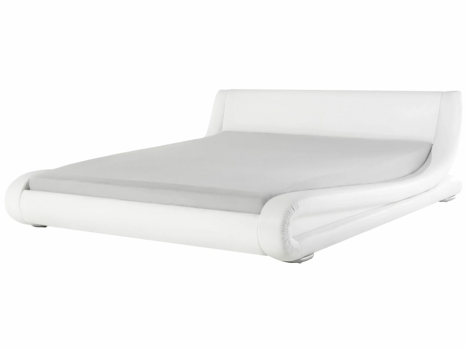 Leather EU Bed White AVIGNON Various Sizes