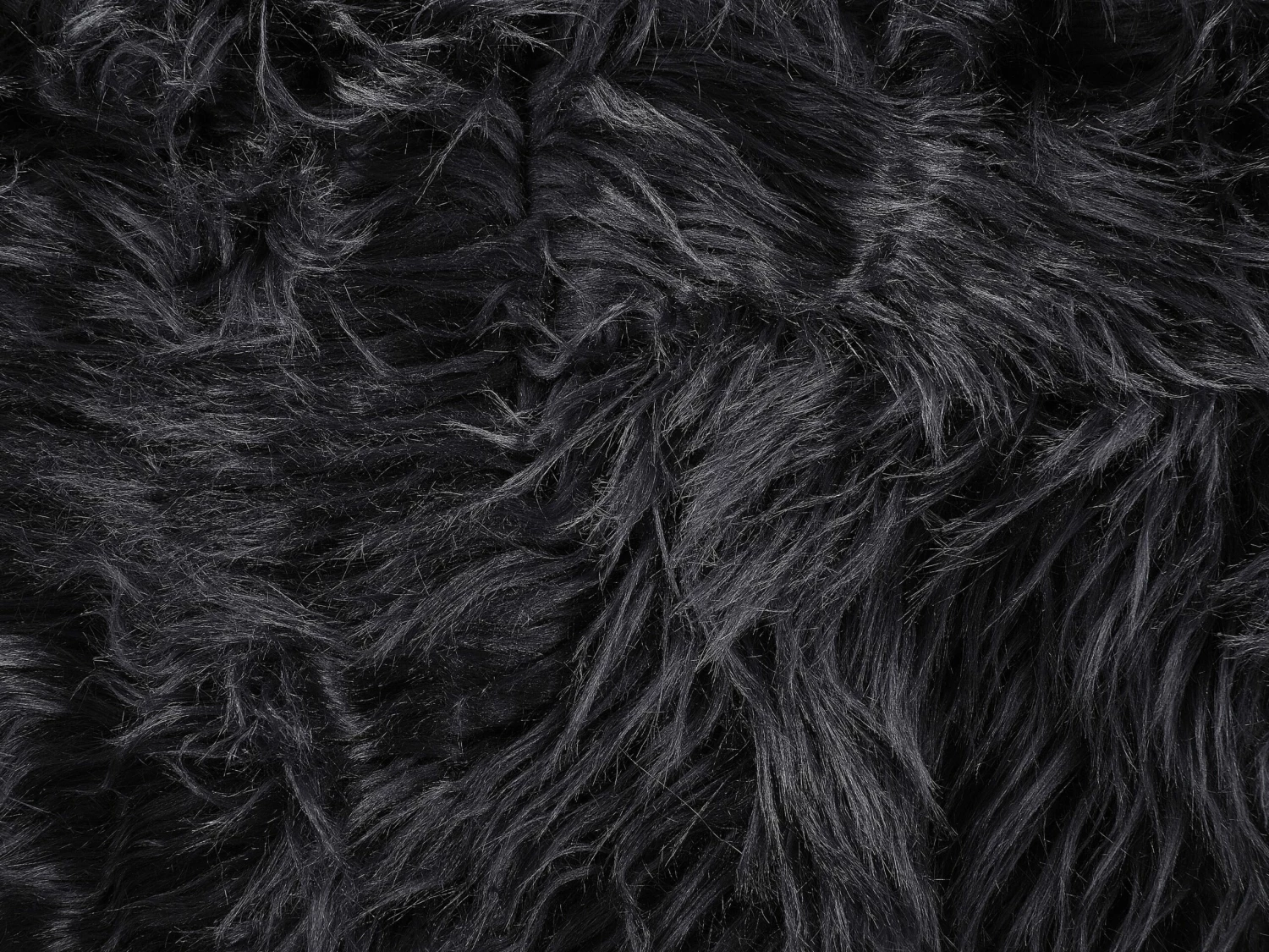 Faux Fur Bedspread Black DELICE Various Sizes 4 Faux Fur Bedspread Black DELICE Various Sizes - Image 4