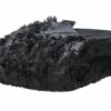 Faux Fur Bedspread Black DELICE Various Sizes