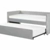 Velvet EU Single Trundle Bed Light Grey TROYES