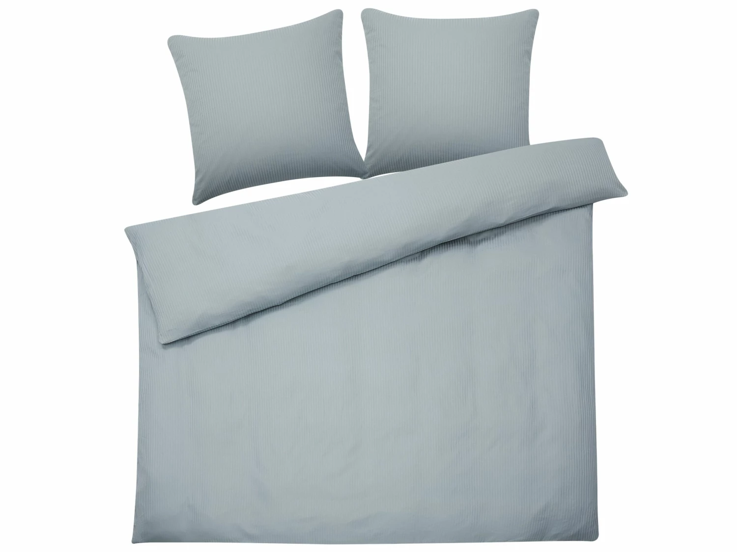 Cotton Duvet Cover Set Striped Pattern Grey AVONDALE Various Sizes - Image 3