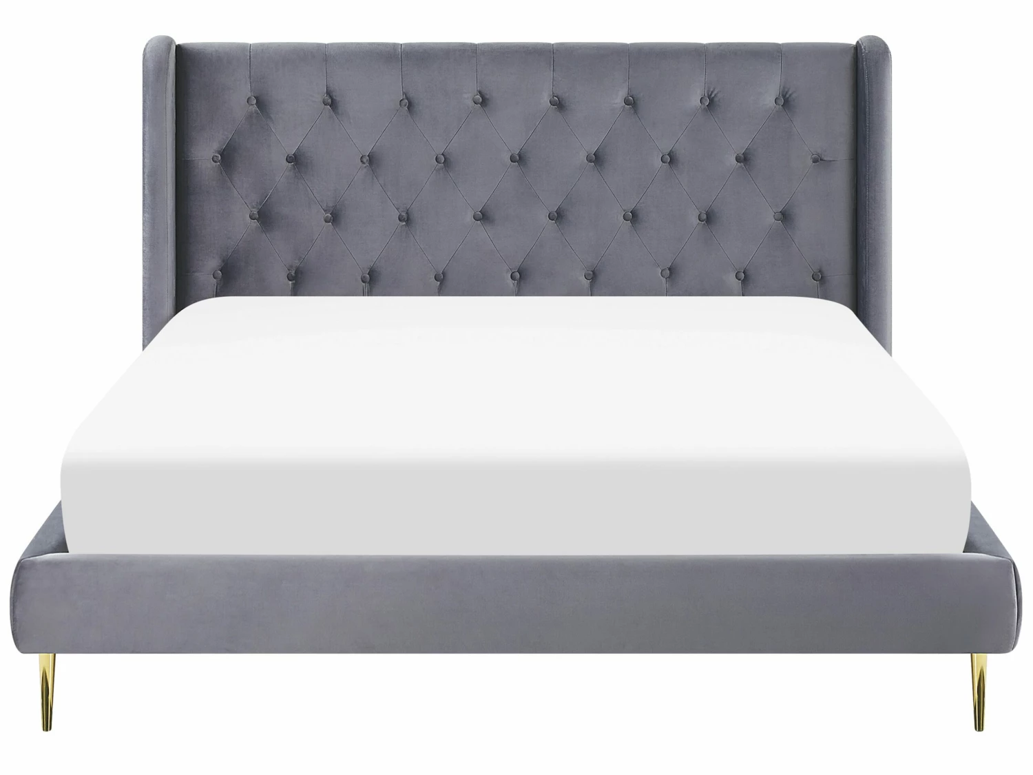 Velvet Bed Grey FORBACH Various Sizes 3 Velvet Bed Grey FORBACH Various Sizes - Image 3