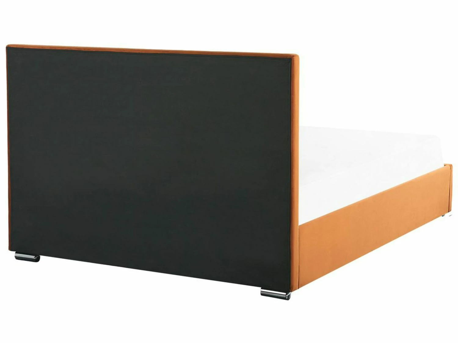 Velvet Ottoman Bed Orange ROUEN Various Sizes - Image 6