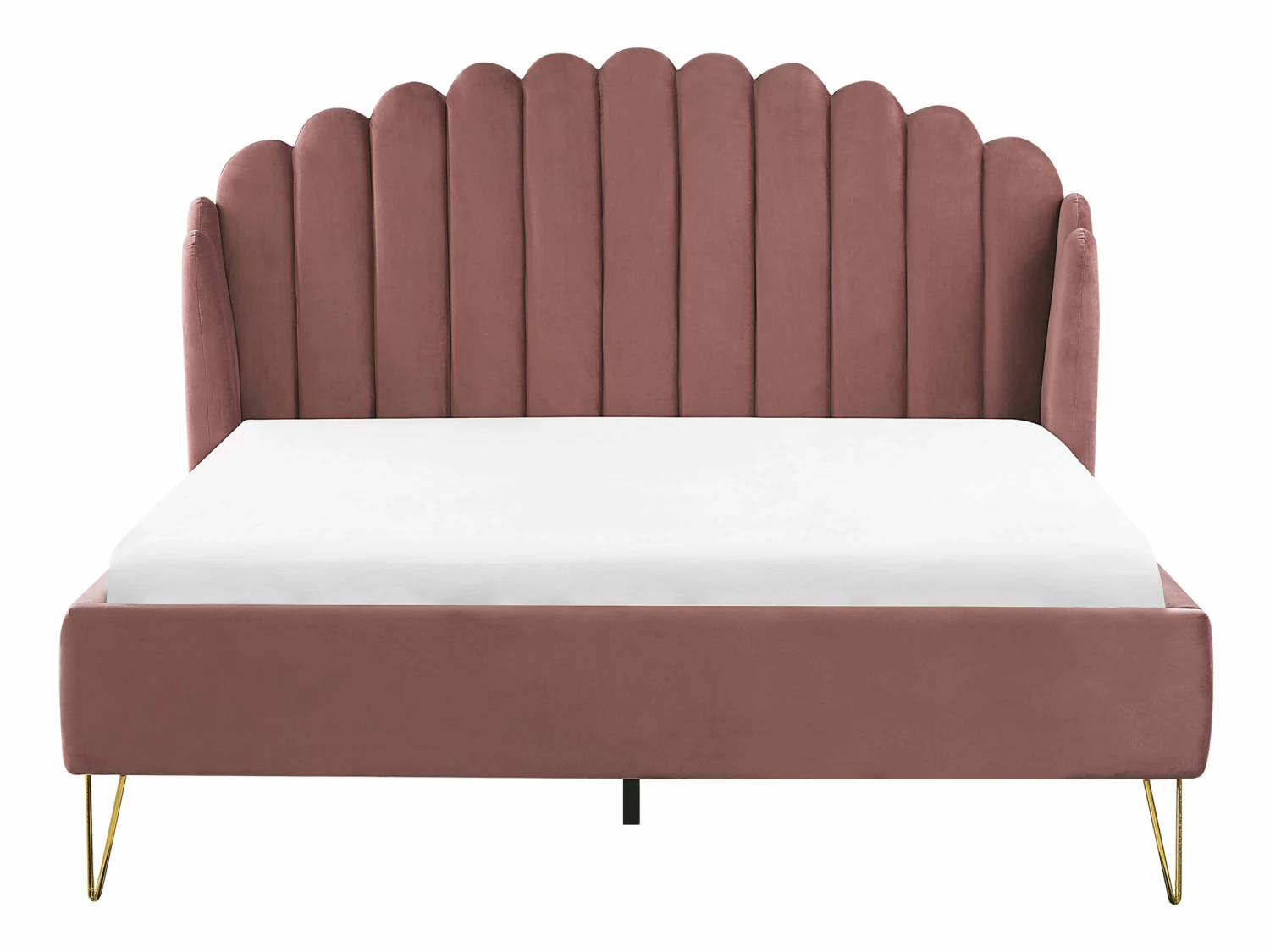 Velvet EU King Size Bed Pink AMBILLOU 3 Velvet EU King Size Bed Pink AMBILLOU - Image 3
