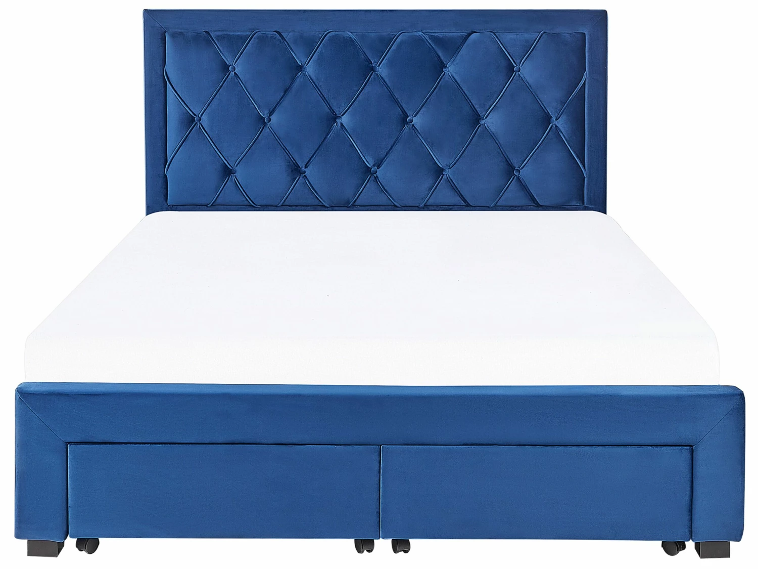 Velvet EU King Size Bed With Storage Blue LIEVIN 6 Velvet EU King Size Bed With Storage Blue LIEVIN - Image 6