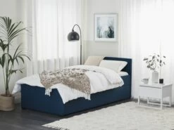 Fabric EU Single Trundle Bed Blue MARMANDE -Cheap Bed Linings Store undef src sa picid 821663 type whitesh image