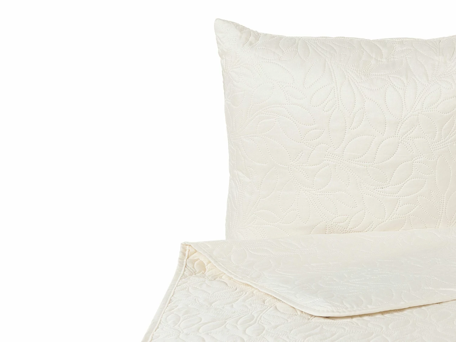 Embossed Bedspread And Cushion Set Cream RUDKHAN Various Sizes - Image 5