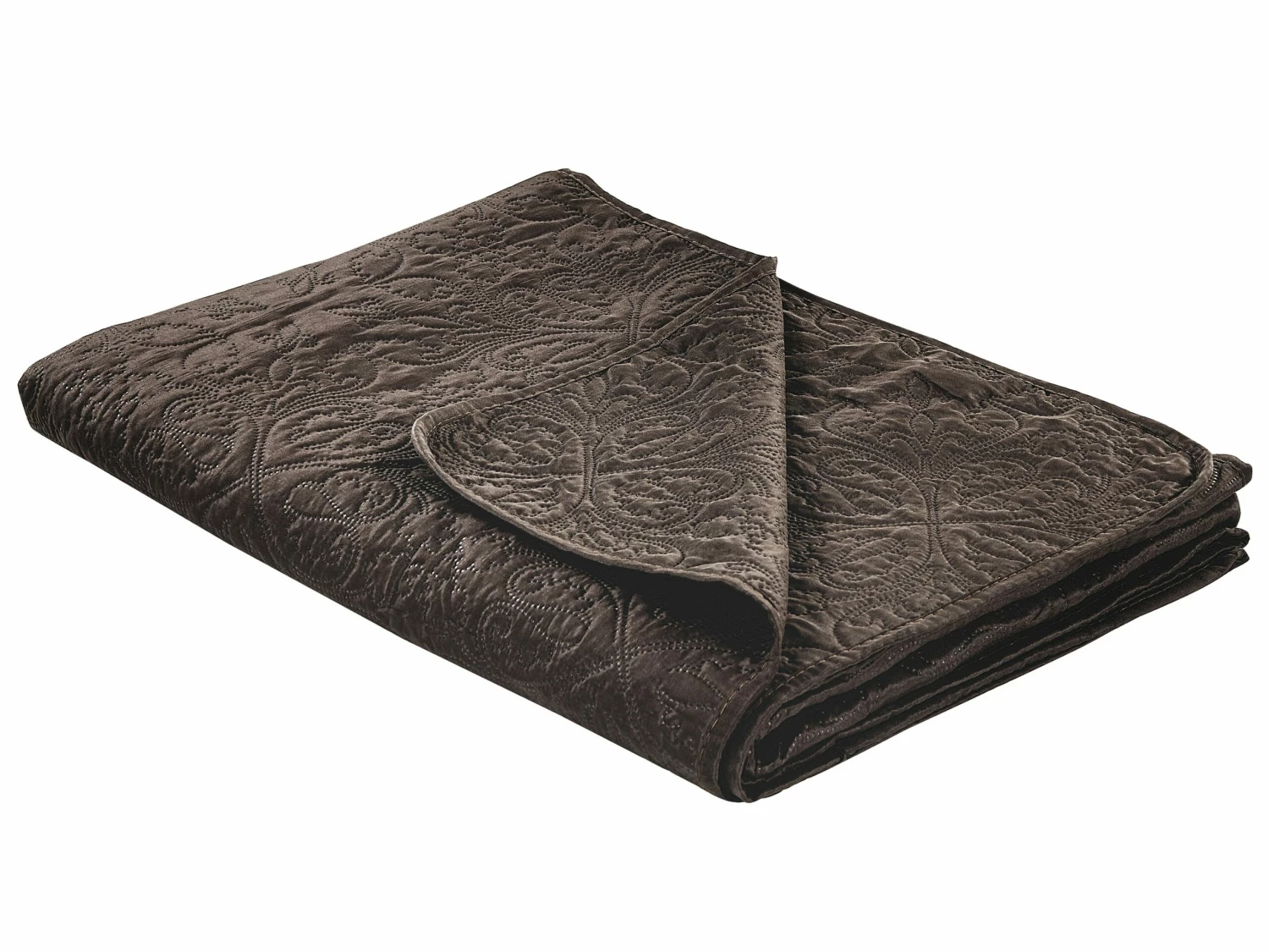 Embossed Bedspread And Cushions Set Brown RAYEN Various Sizes - Image 6