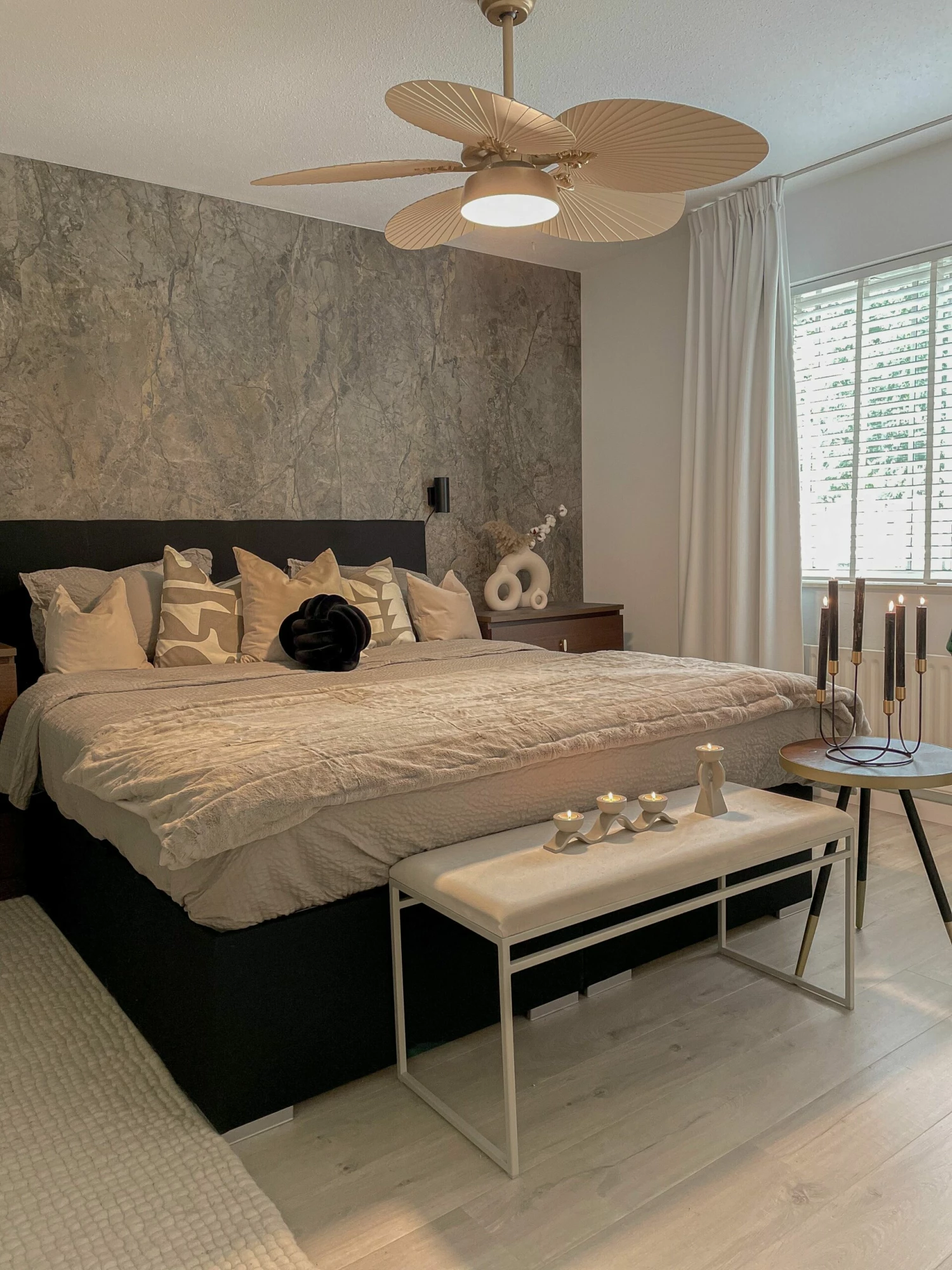 Fabric Divan Bed Black LORD Various Sizes - Image 3