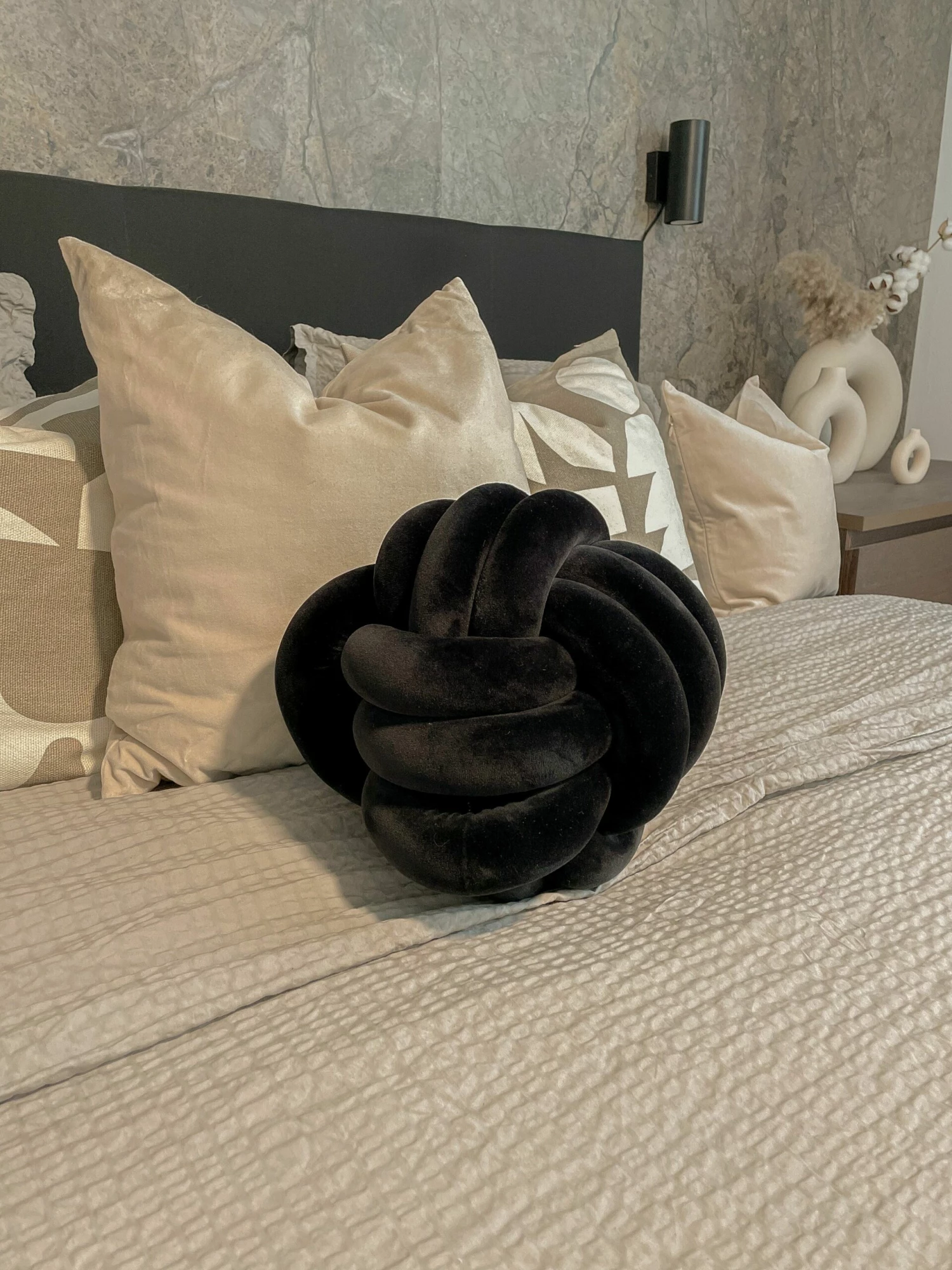 Fabric Divan Bed Black LORD Various Sizes - Image 4