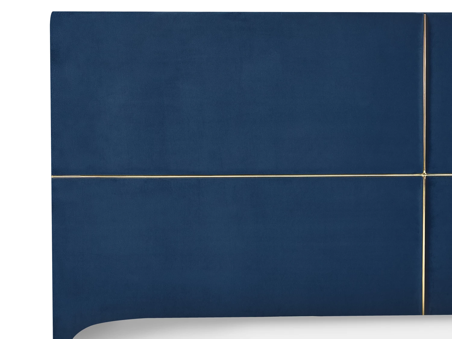 Velvet EU King Size Ottoman Bed With Drawers Blue VERNOYES - Image 8