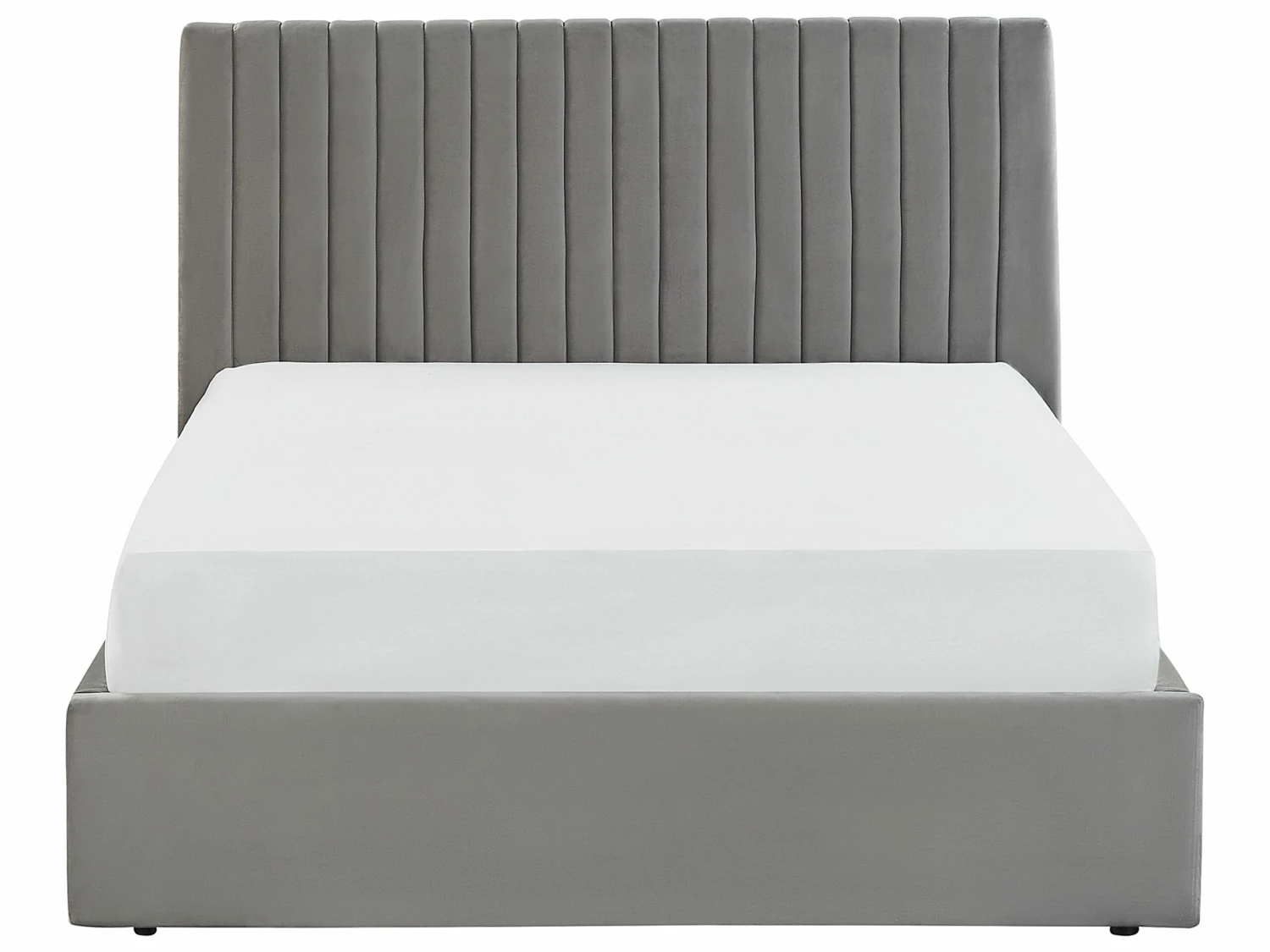 Velvet Ottoman Bed Grey VION Various Sizes - Image 4
