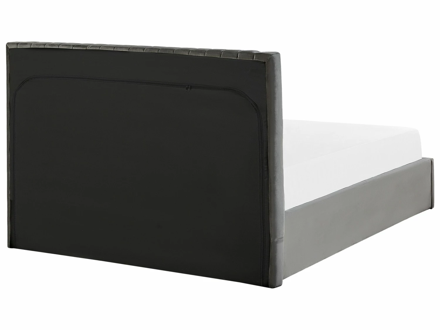 Velvet Ottoman Bed Grey VION Various Sizes - Image 5