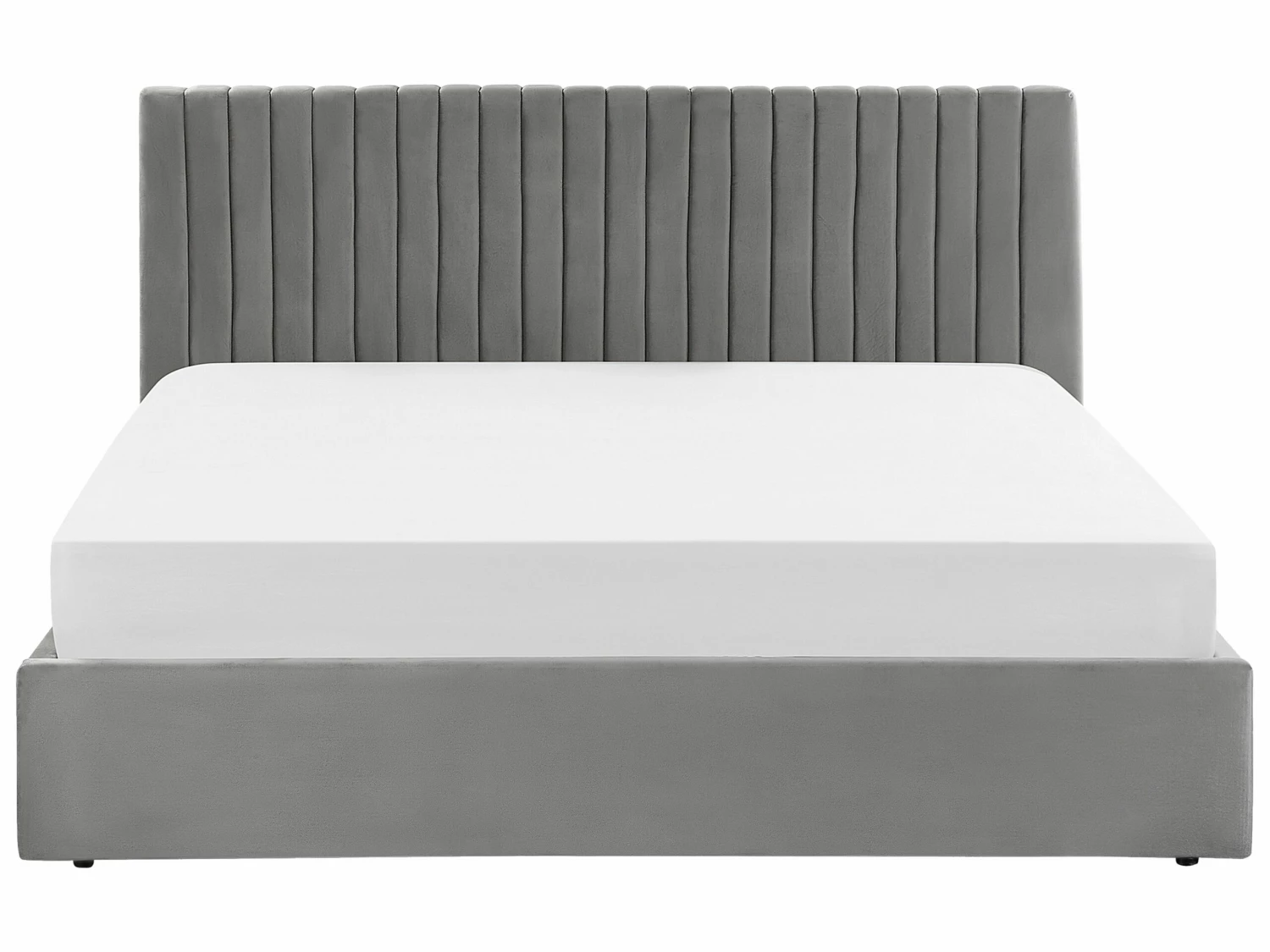 Velvet Ottoman Bed Grey VION Various Sizes - Image 4