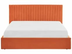Velvet Ottoman Bed Orange VION Various Sizes -Cheap Bed Linings Store undef src sa picid 826797 type whitesh image