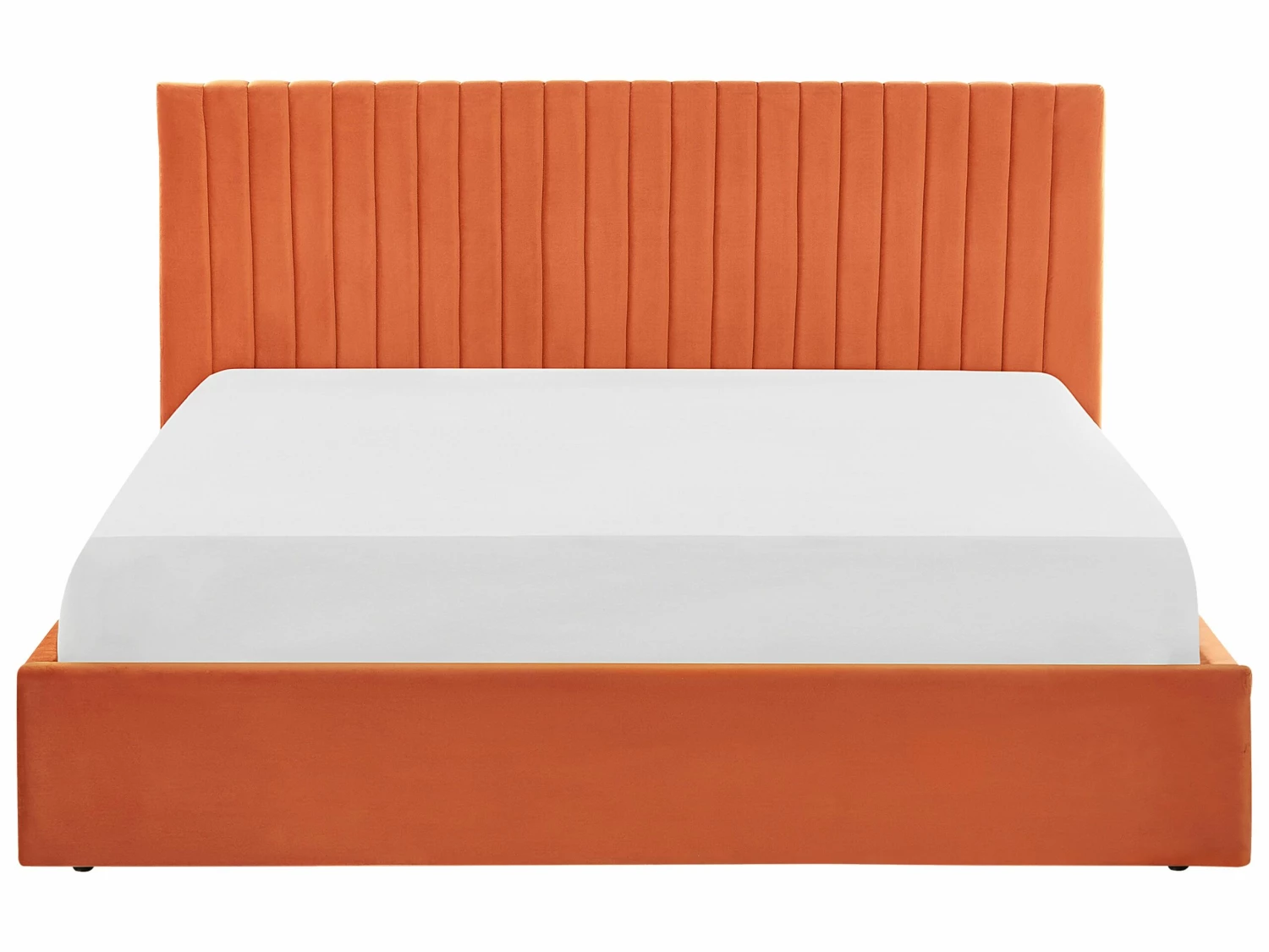Velvet Ottoman Bed Orange VION Various Sizes - Image 4