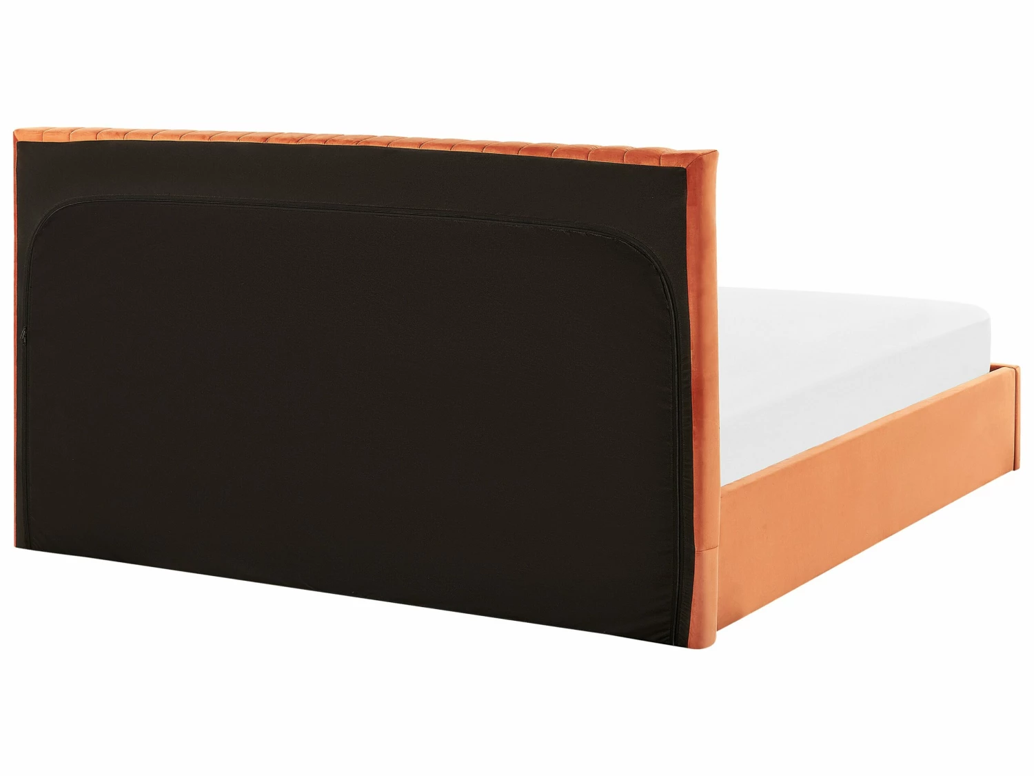 Velvet Ottoman Bed Orange VION Various Sizes - Image 5