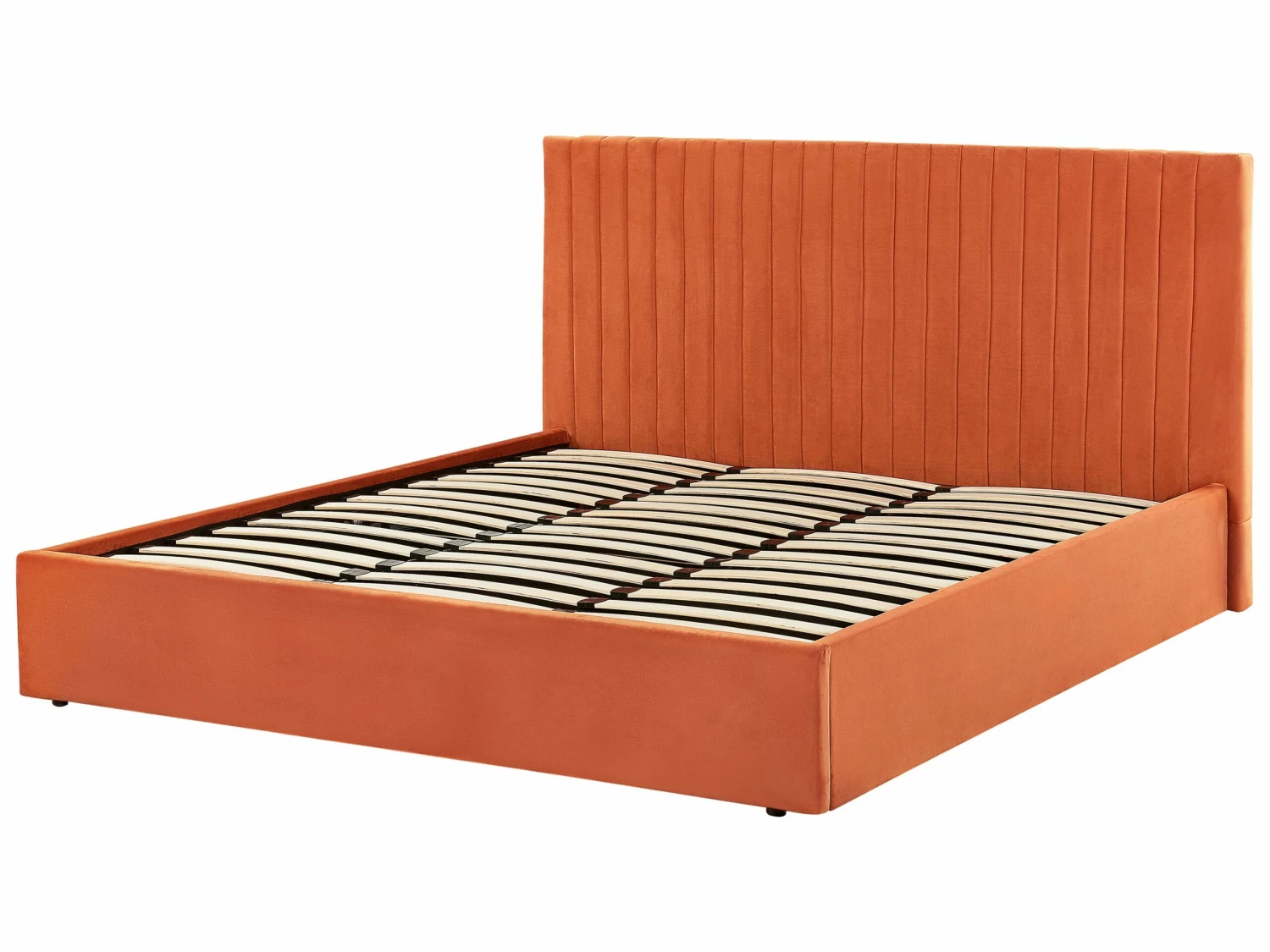 Velvet Ottoman Bed Orange VION Various Sizes - Image 6