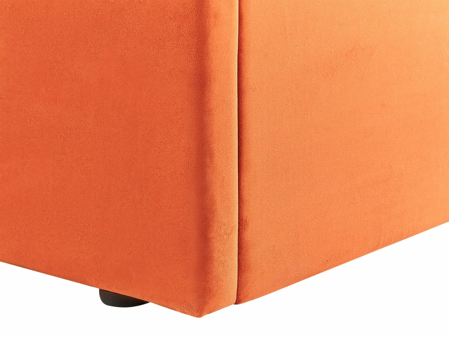 Velvet Ottoman Bed Orange VION Various Sizes - Image 10