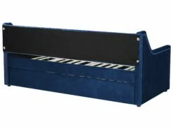 Velvet EU Single Trundle Bed Blue MONTARGIS -Cheap Bed Linings Store undef src sa picid 827011 type whitesh image
