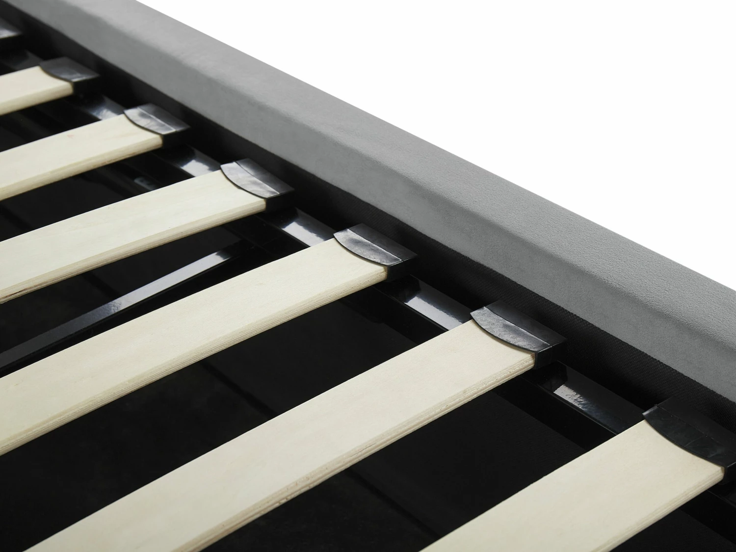 Velvet Ottoman Bed Grey LORIENT Various Sizes - Image 8