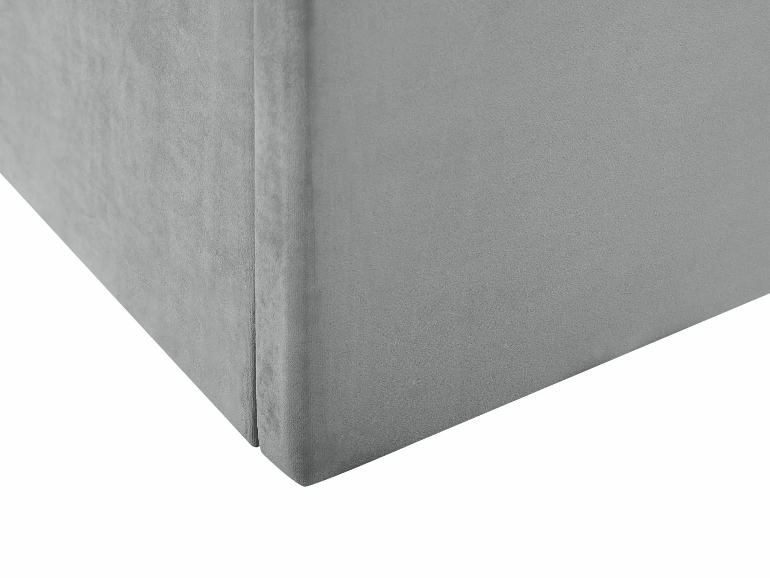 Velvet Ottoman Bed Grey LORIENT Various Sizes - Image 10