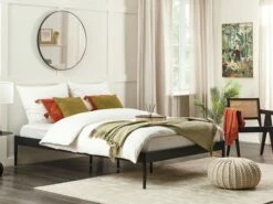 Metal EU King Size Bed Black VAURS -Cheap Bed Linings Store undef src sa picid 827930 type color image