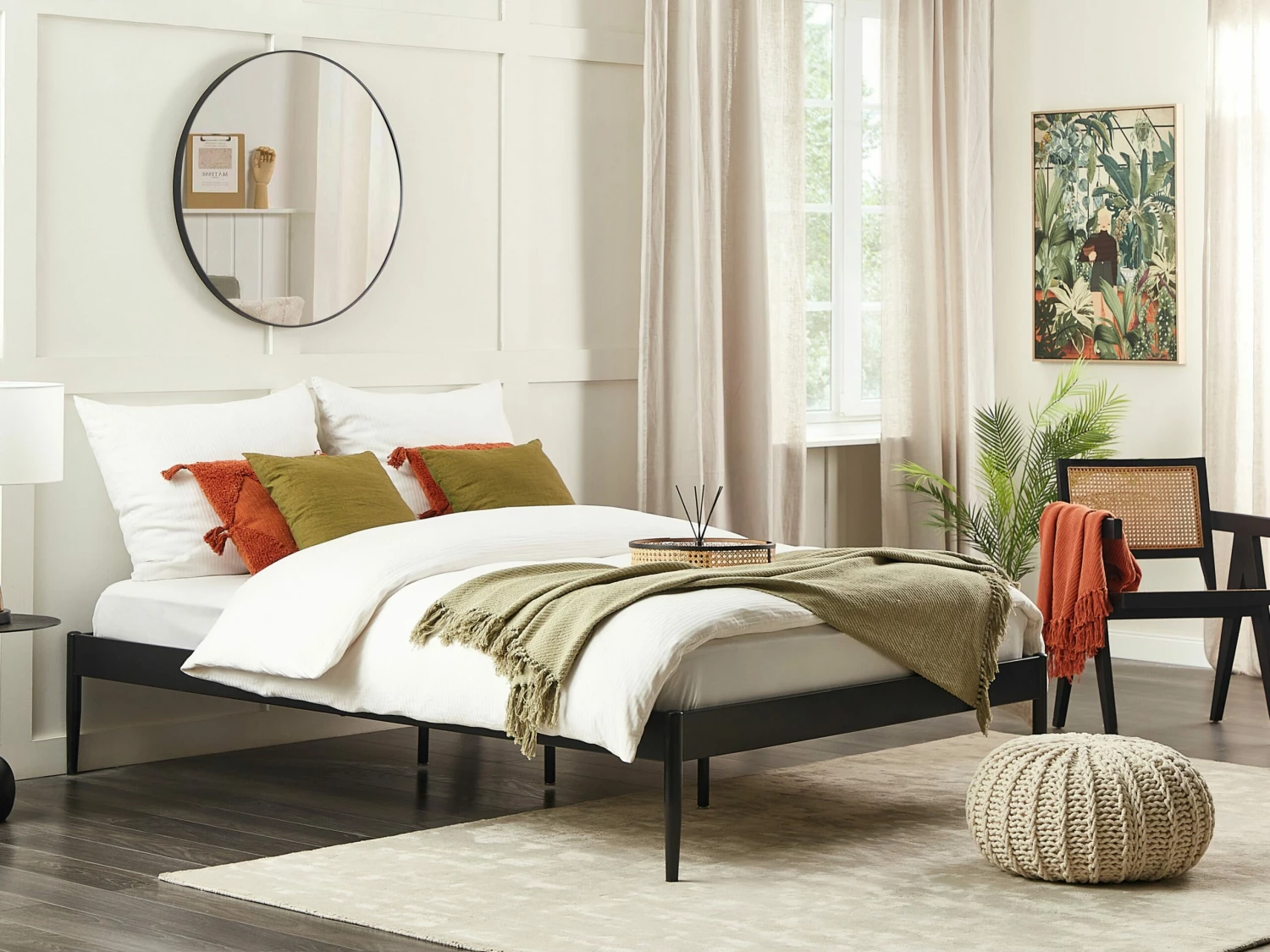 Metal EU King Size Bed Black VAURS - Image 2