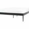 Metal EU King Size Bed Black VAURS