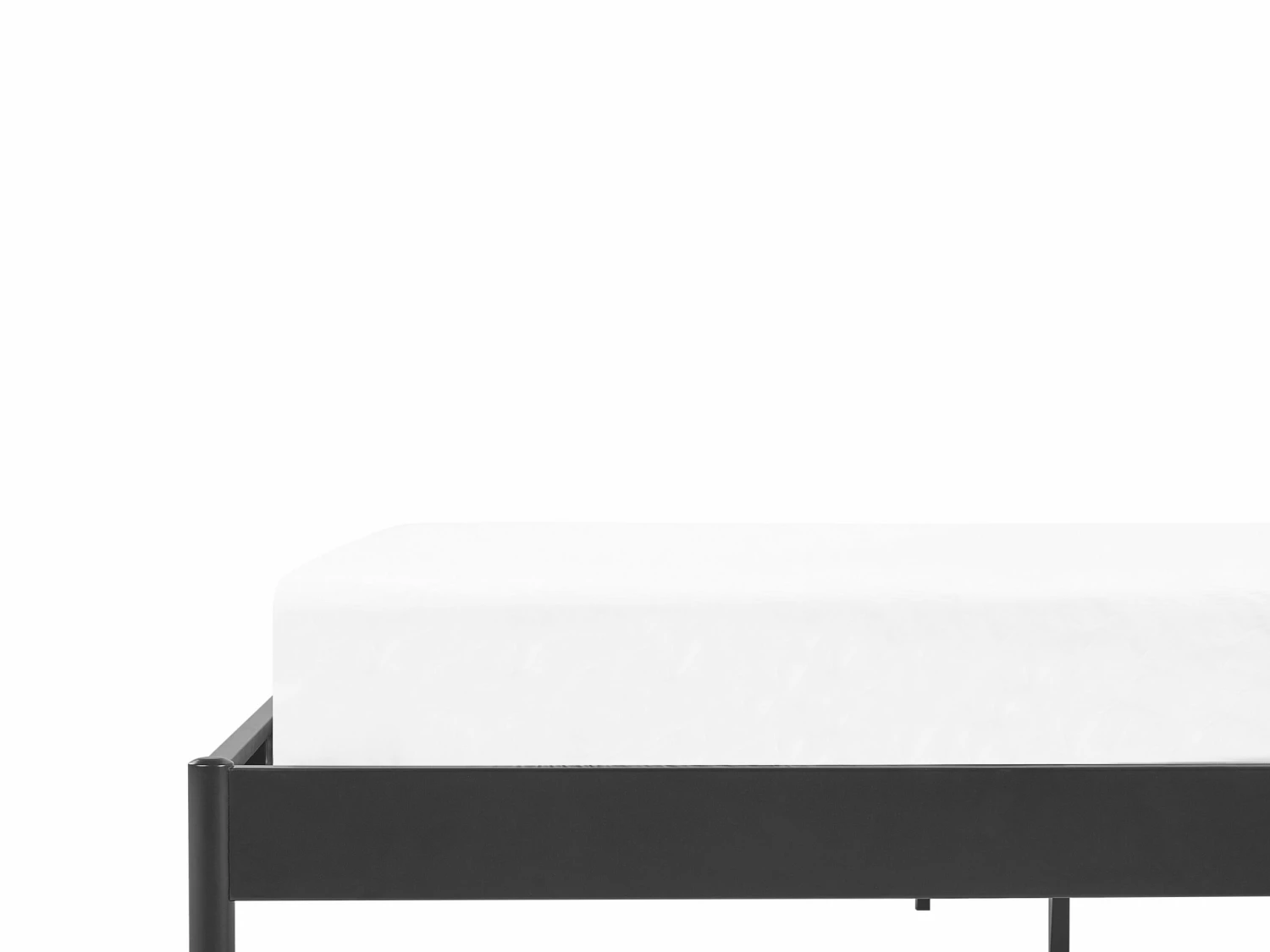 Metal EU King Size Bed Black VAURS - Image 5