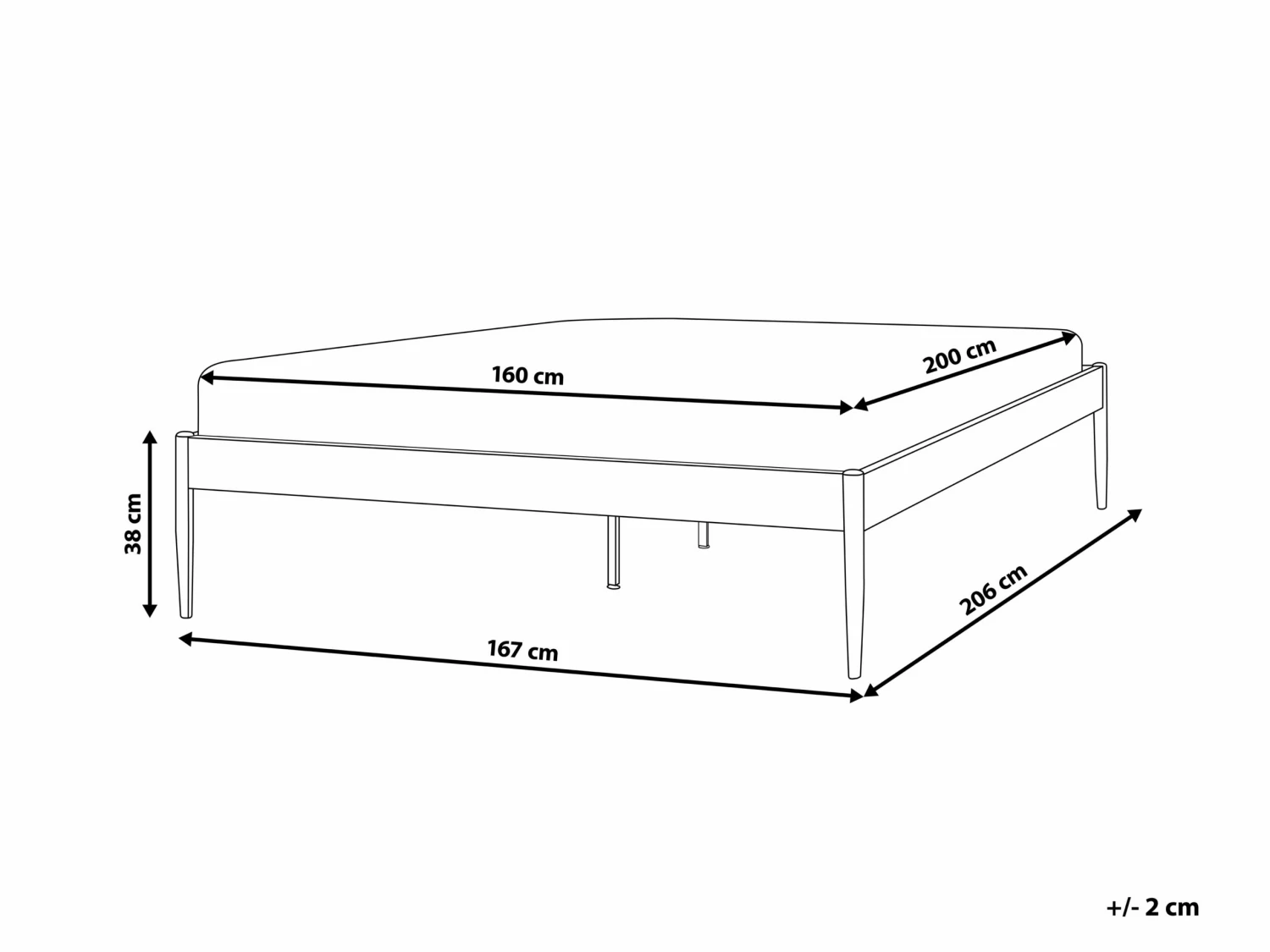 Metal EU King Size Bed Black VAURS - Image 8