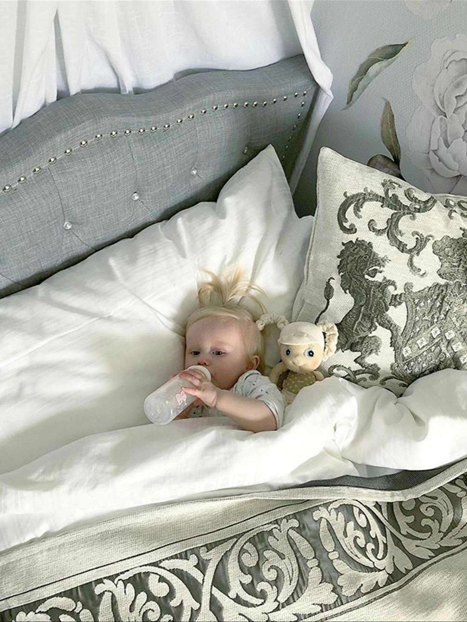 Fabric Bed Grey METZ Various Sizes - Image 3