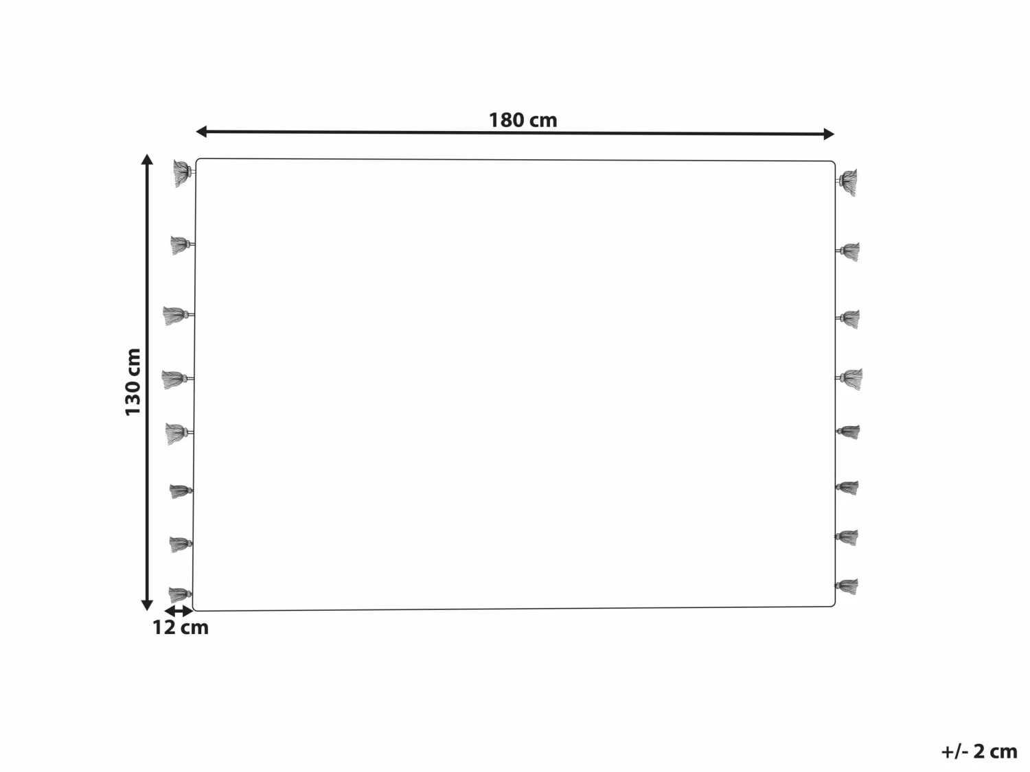 Cotton Blanket 130 X 180 Cm Multicolour ANAND 6 Cotton Blanket 130 X 180 Cm Multicolour ANAND - Image 6