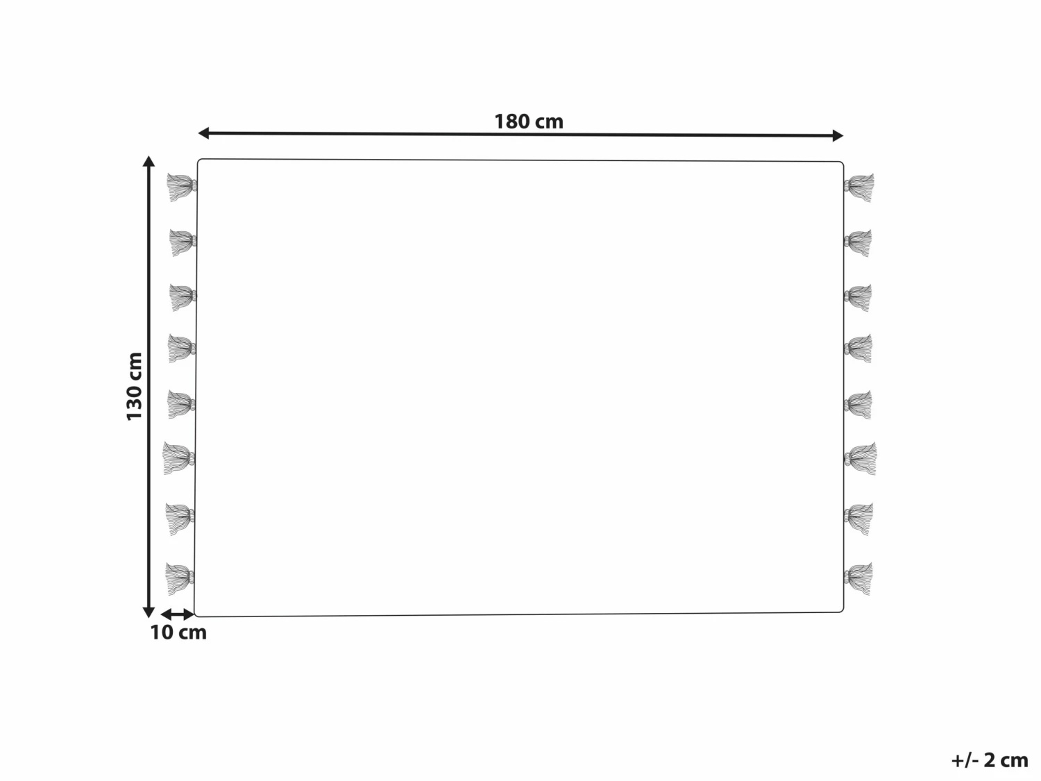 Cotton Blanket 130 X 180 Cm Beige With Red BHIWANI - Image 8