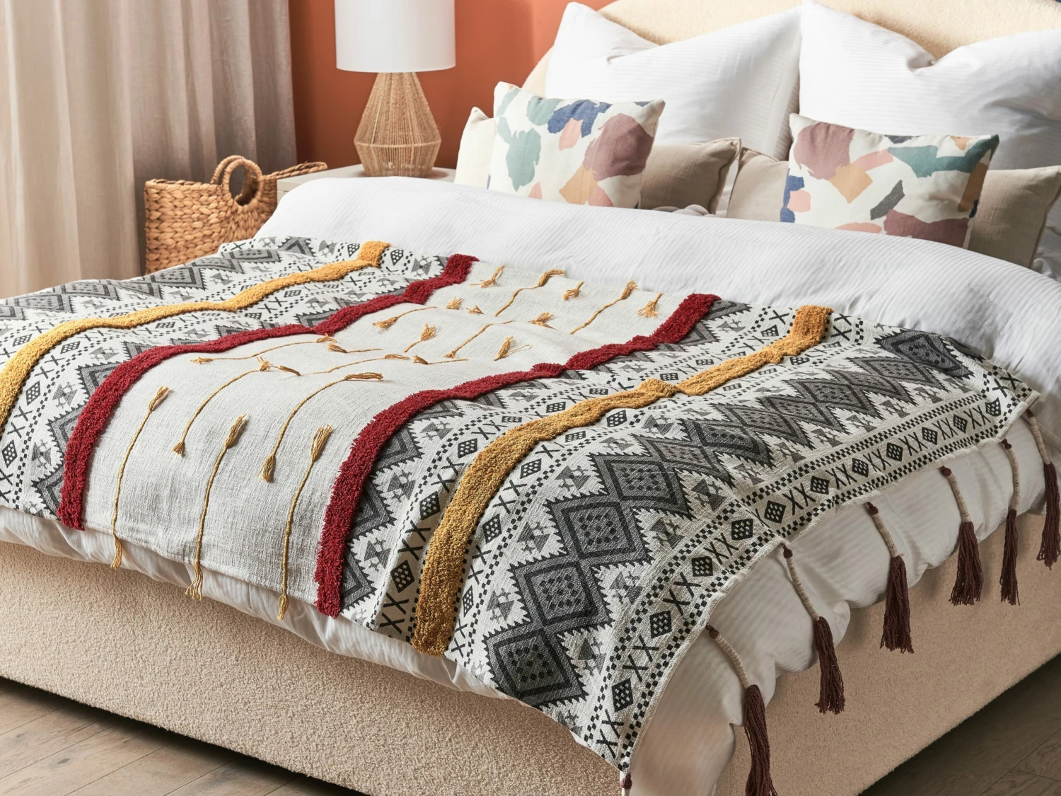 Cotton Blanket 130 X 180 Cm Multicolour AMBALA - Image 2