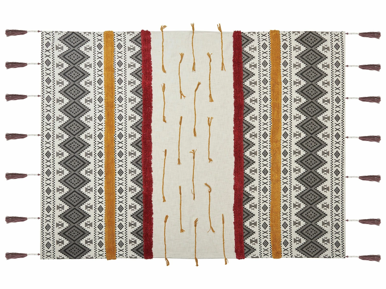 Cotton Blanket 130 X 180 Cm Multicolour AMBALA - Image 3